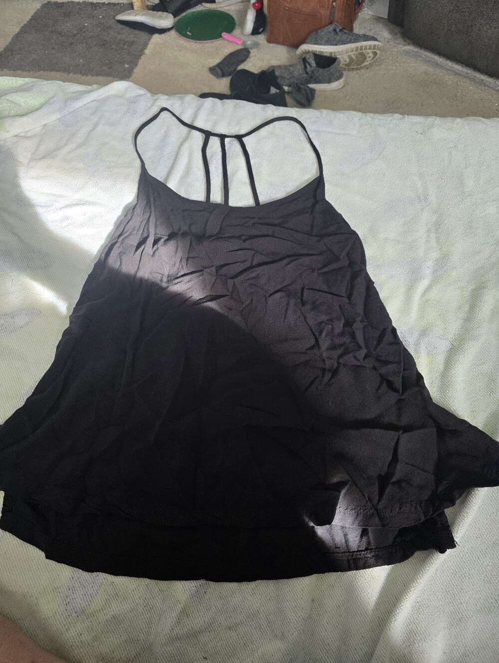 No Boundaries Small 3-5 Black Tank Top Spaghetti Strap